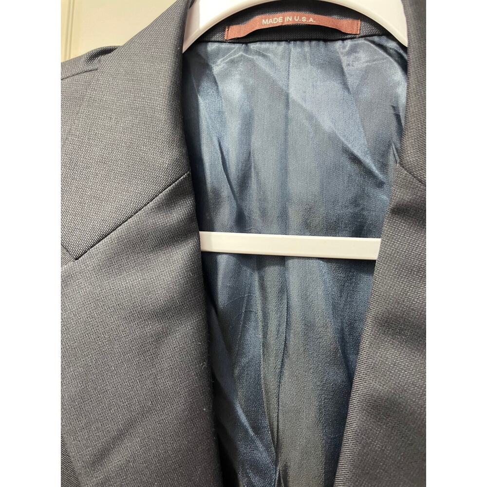 Hickey Freeman Tasmanian Super 130's Wool Double Breasted Coat Business Jacket - Picture 5 of 8